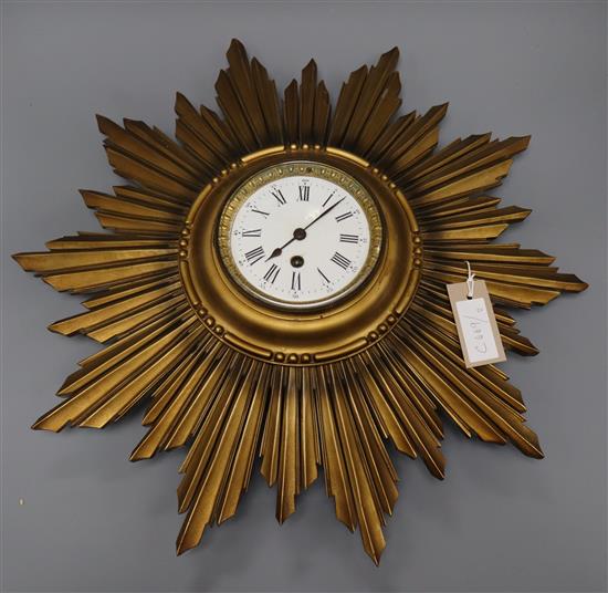 A starburst wall clock